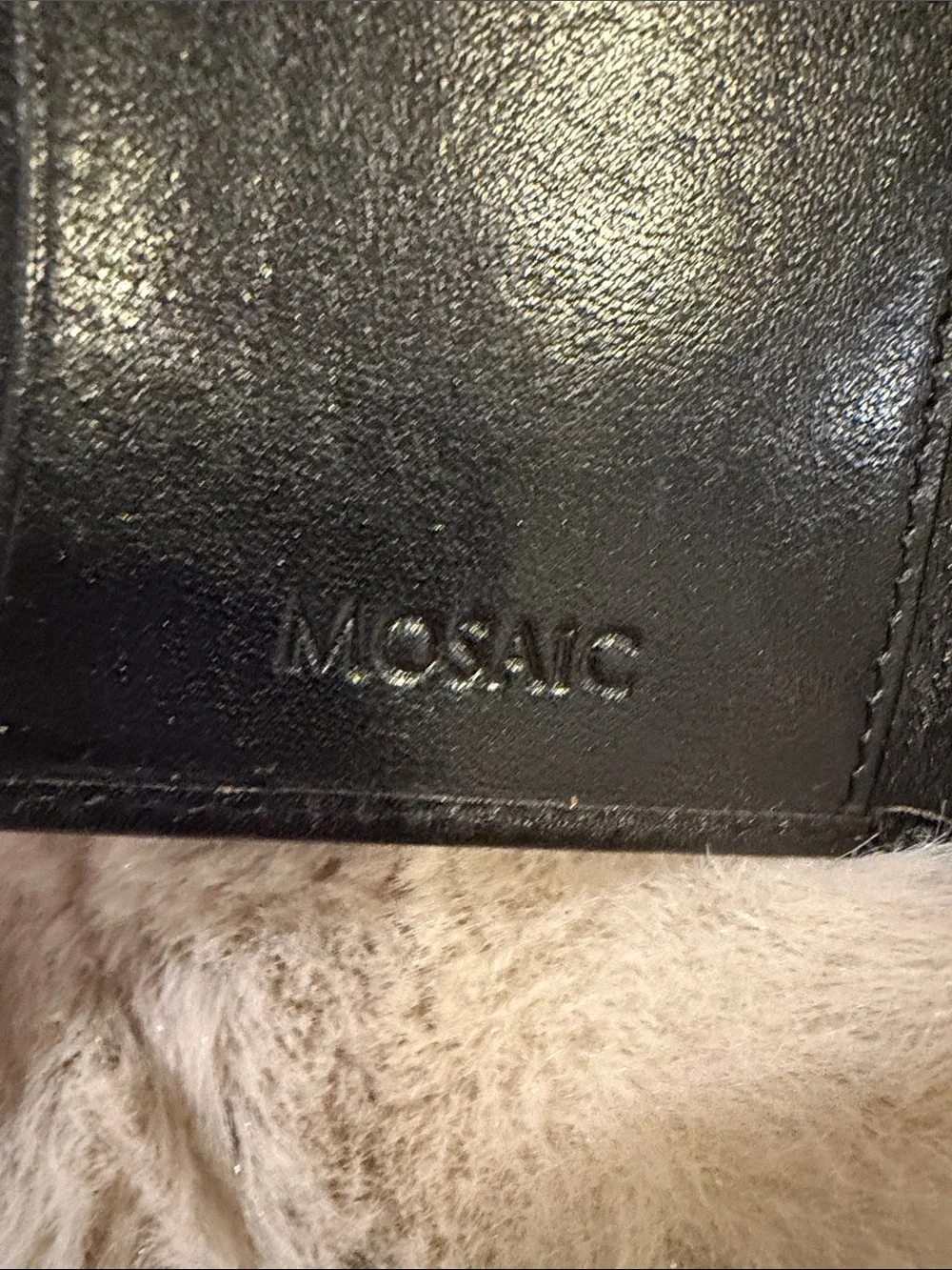 Mosaic Men's Black Leather Money Clip Credit Card Wallet